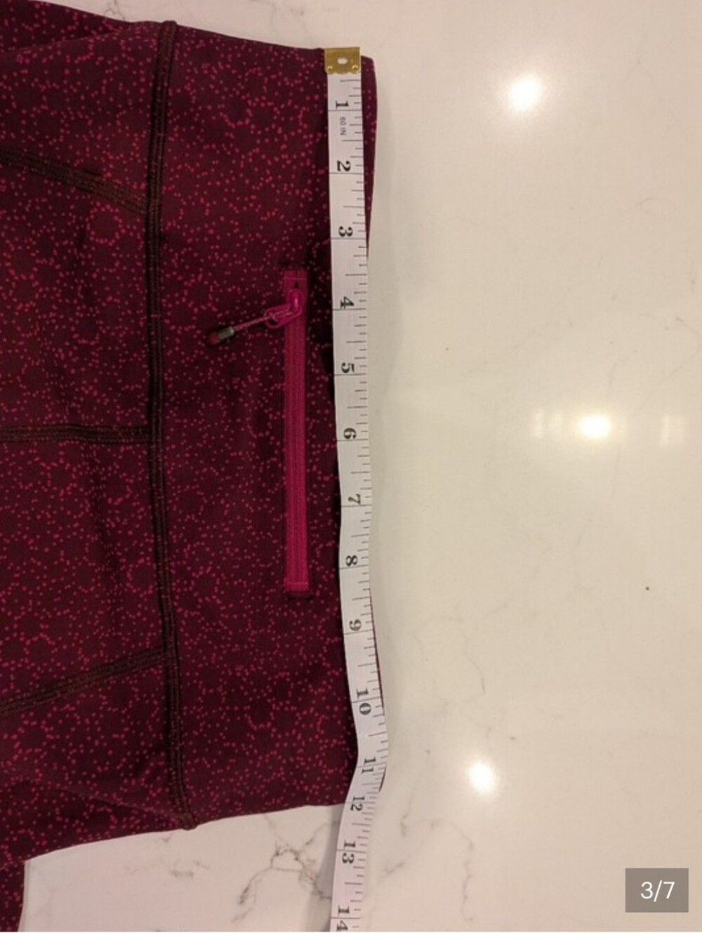 Lululemon Leggings in Star Pixel Rasberry Bordeaux, workout athleisure - Picture 4 of 7
